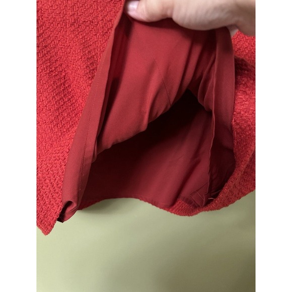 Veronica Beard Roman Tweed Boucle Mini Skirt Nantucket Red Sz 16 Preppy College - Picture 13 of 13